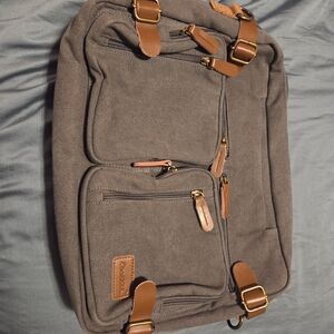 Grey Convertible Travel Laptop Bag